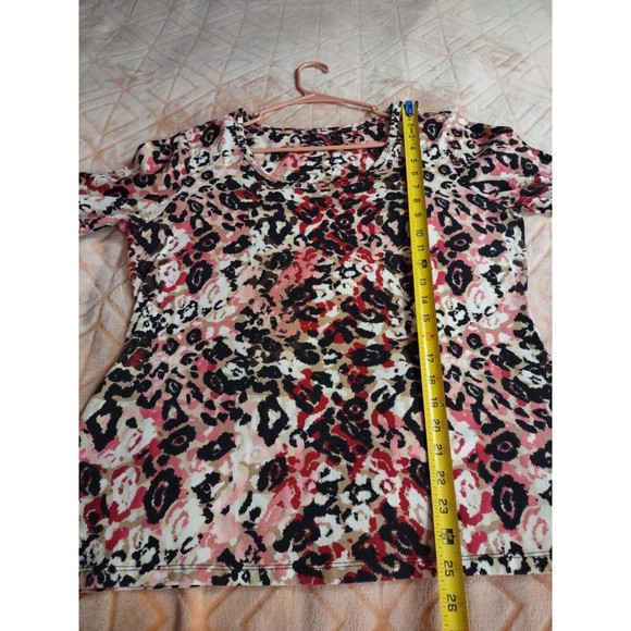 Style & Co Top Size L Multicolor 3/4 Sleeve Abstract - Picture 6 of 7